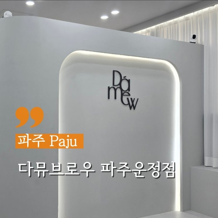  파주속눈썹펌 잘하는 곳 다뮤브로우 파주운정점