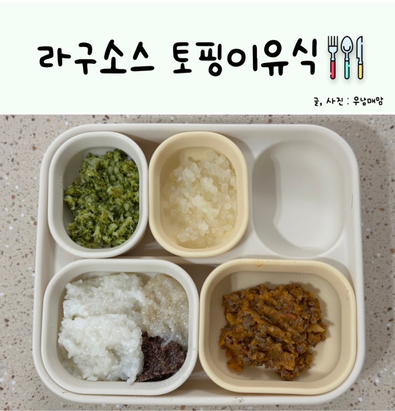 [후기이유식] 라구소스 토핑 큐브만들기 베이비무브활용