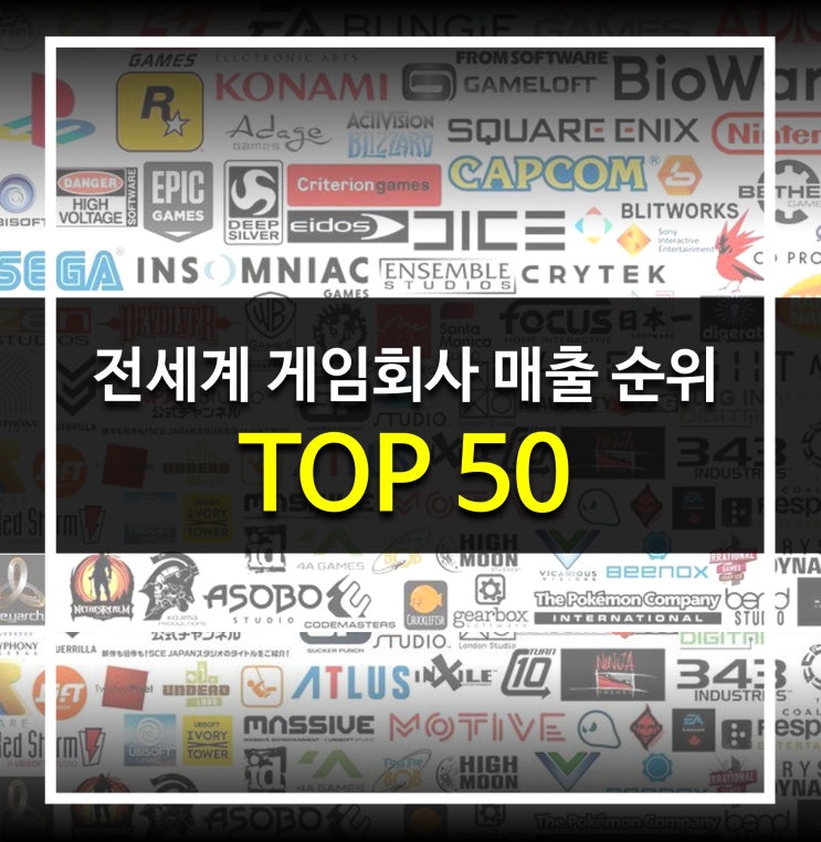  2025년 총결산: 전세계 게임 회사 매출 순위 TOP 50