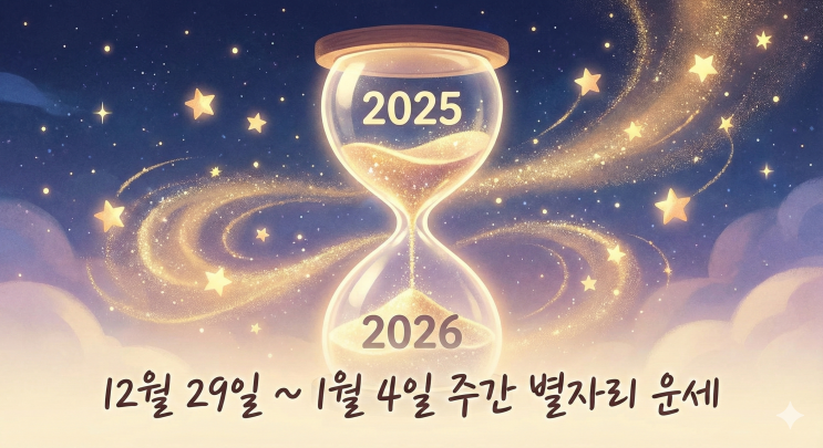  [별자리 운세] 굿바이 2025, 웰컴 2026! 12월 마지막 주 & 1월 첫째 주 운세 (12.29~1.4)