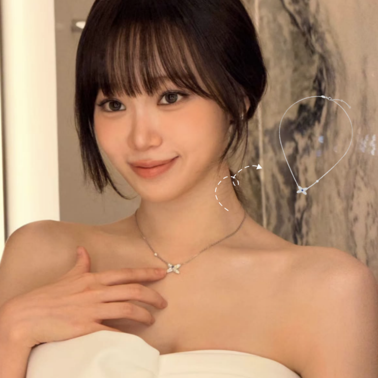  시상식 김채원 주얼리? 쇼메 주드리앙 여자 명품 목걸이