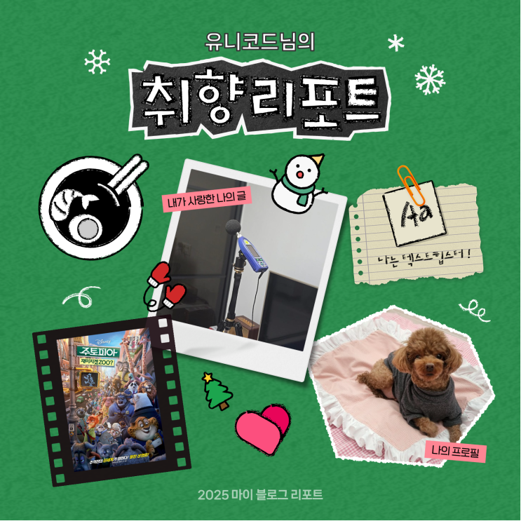  [2025 마이 블로그 리포트] 데이터로 채워보는 내 블로그 취향 리포트