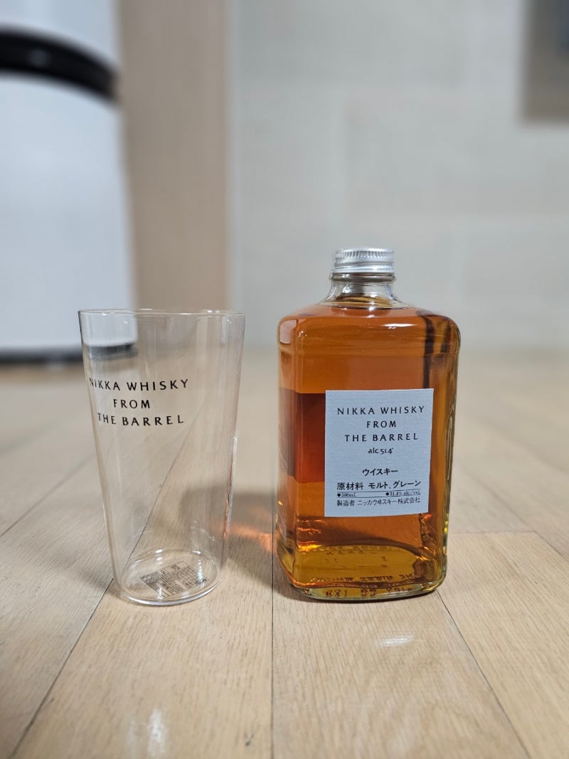 [위스키] 닛카 프롬더배럴 500ml 잔 세트, 51.4% 뚜따 시음 후기
