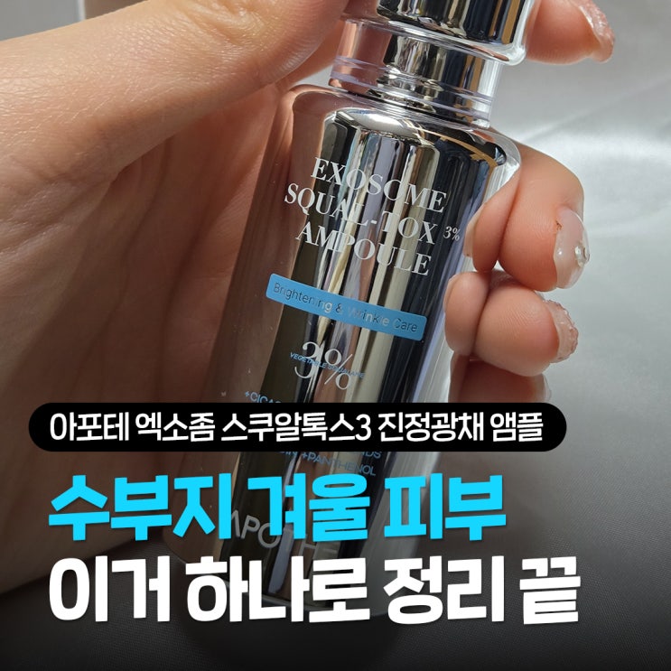  아포테 진정광채앰플, 겨울 수부지피부가 선택한 속건조 잡고 광채 살려주는 화잘먹앰플 추천
