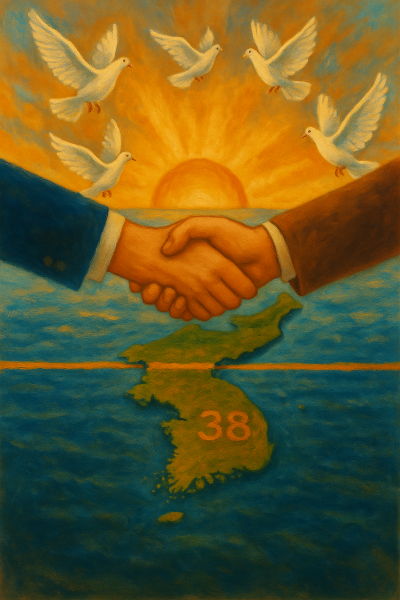  [통일과공존] 9. 남과 북, 두 정상의 만남... 평화를 향한 느린 걸음  – 늦봄(晩春) 박상열 작가