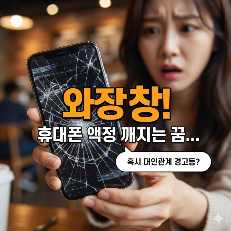 [꿈해몽] "와장창!" 휴대폰 액정 깨지는 꿈... 혹시 대인관계 경고등? (상황별 완벽 정리)