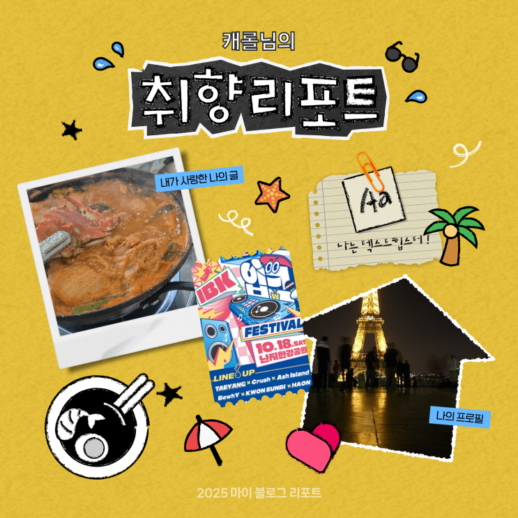 [2025 마이 블로그 리포트] 데이터로 채워보는 내 블로그 취향 리포트