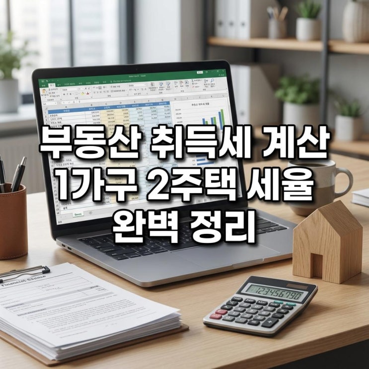  부동산 취득세 계산 1가구 2주택 세율 완벽 정리 (비규제지역 다주택자 양도세)