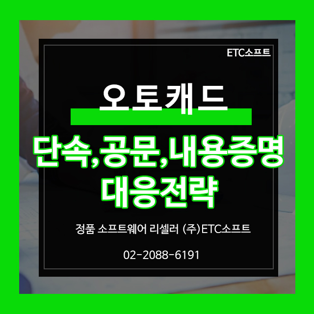  오토캐드 공문, 내용증명, 단속 대응 소프트웨어 저작권