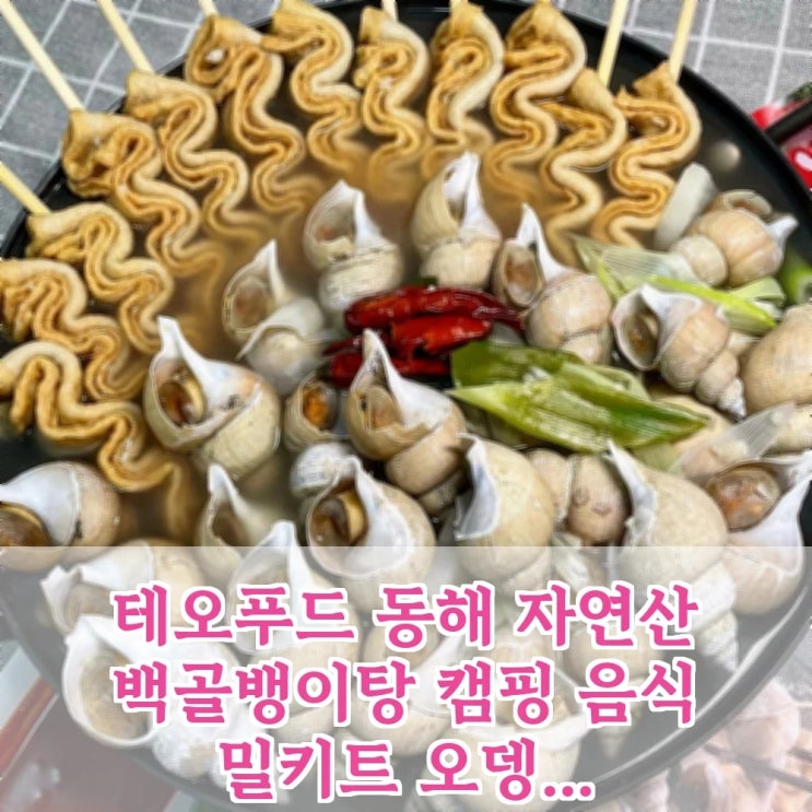  테오푸드 동해 자연산 백골뱅이탕, 오뎅뱅이탕 밀키트 이 가격에? 캠핑 음식 고민 끝!