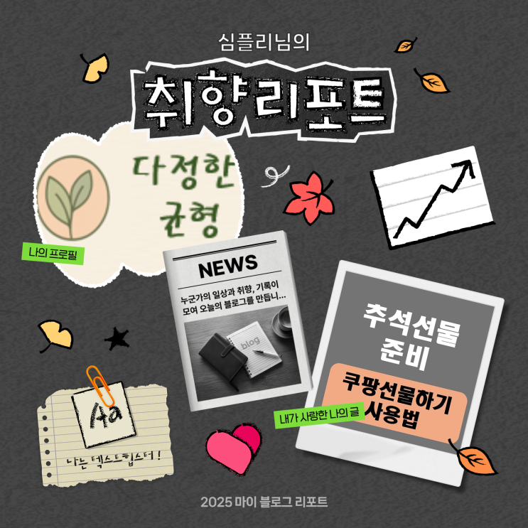  [2025 마이 블로그 리포트] 데이터로 채워보는 내 블로그 취향 리포트