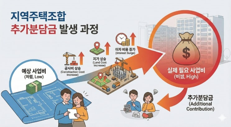  [지주택 A to Z] "돈 더 내라구요?" 지역주택조합 추가분담금, 도대체 왜 나오는 걸까요?