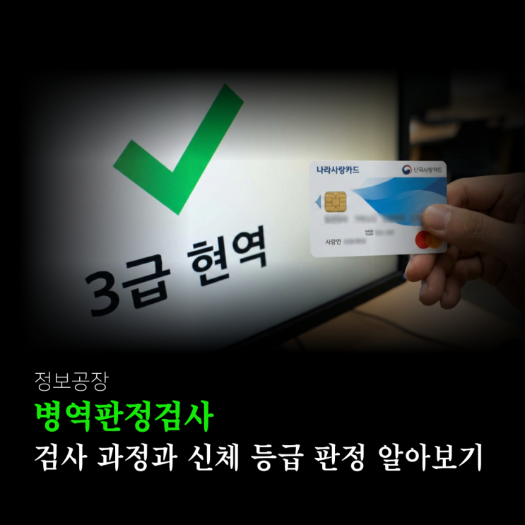  병역판정검사 통지서 ㅣ 검사 과정과 신체 등급 판정 쉽게 알아보기