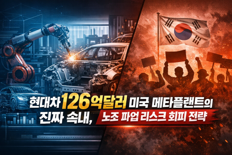  현대차 126억달러 미국 메타플랜트의 진짜 속내, 노조 파업 리스크 회피 전략