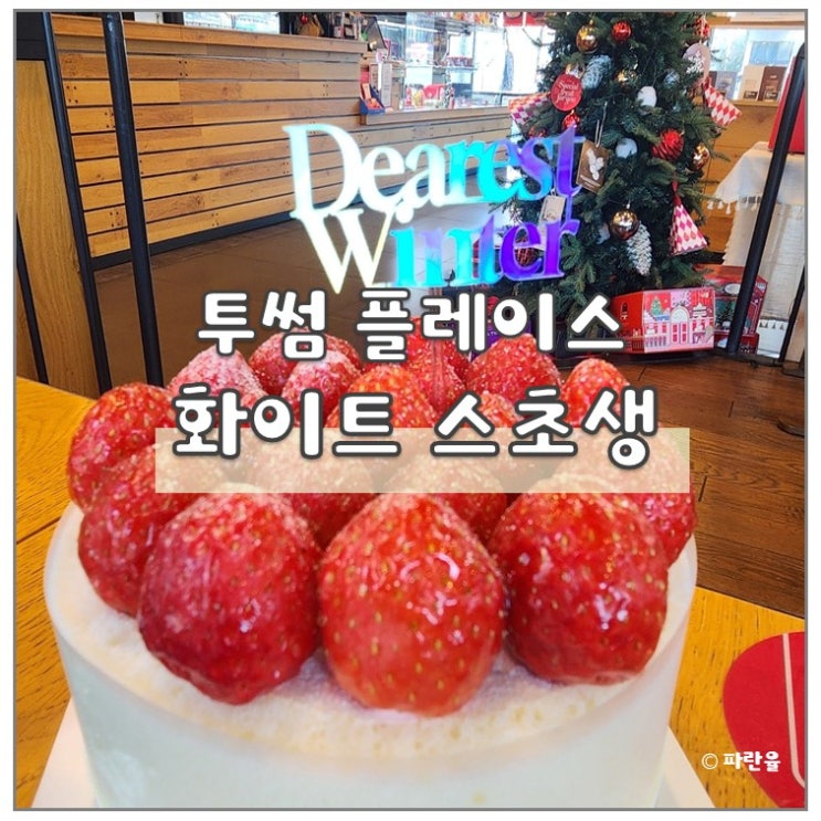  투썸플레이스 화이트 스초생 딸기케익 연말연시 케이크 추천 다사세천점