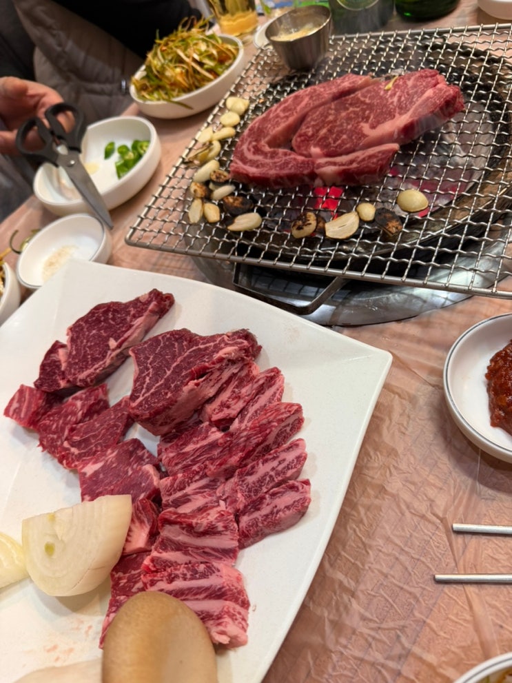  [한우마을] 횡성 둔내 한우 맛집 웰리힐리파크 한우 픽업 드랍 가능 단체 모임 후기