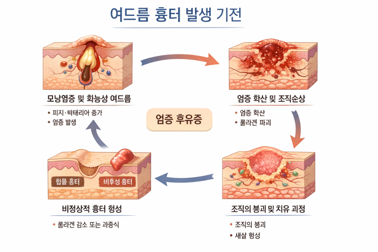  여드름 흉터를 남기지 않으려면