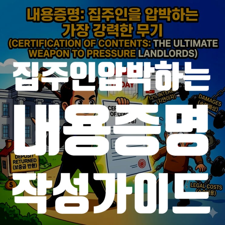  집주인 압박하는 '내용증명' 작성의 모든 것: 심리전부터 실전 템플릿까지 (2025년 최신 개정판)