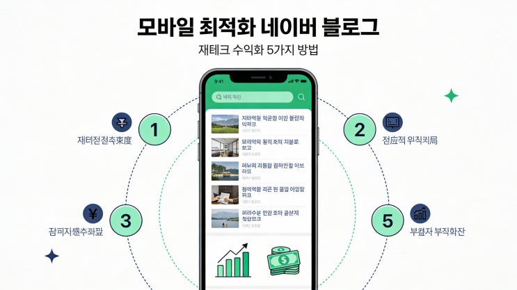  모바일 최적화 네이버 블로그로 재테크 수익화하는 5가지 방법