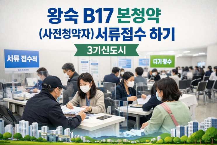  왕숙 B17 본청약(사전청약자) 서류접수 하기, 3기신도시