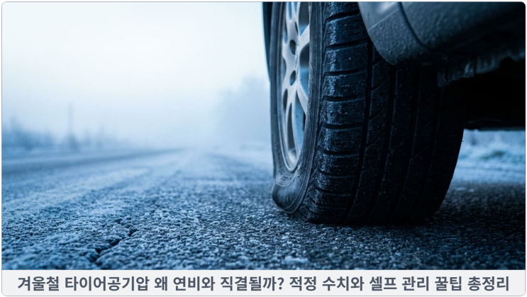  겨울철 타이어공기압 왜 연비와 직결될까? 적정 수치와 셀프 관리 꿀팁 총정리