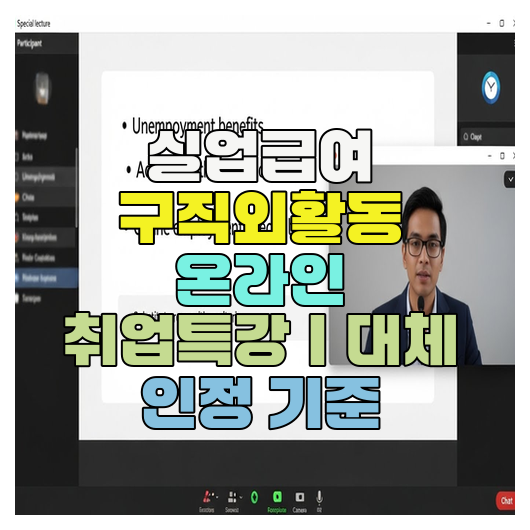  실업급여 구직외활동 온라인 취업특강｜대체 인정 기준