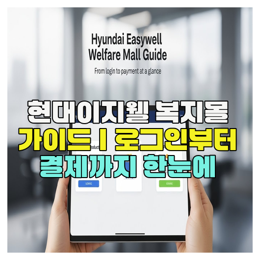 현대이지웰 복지몰 가이드｜로그인부터 결제까지 한눈에
