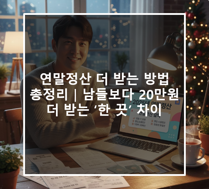  연말정산 더 받는 방법 총정리｜남들보다 20만원 더 받는 ‘한 끗’ 차이