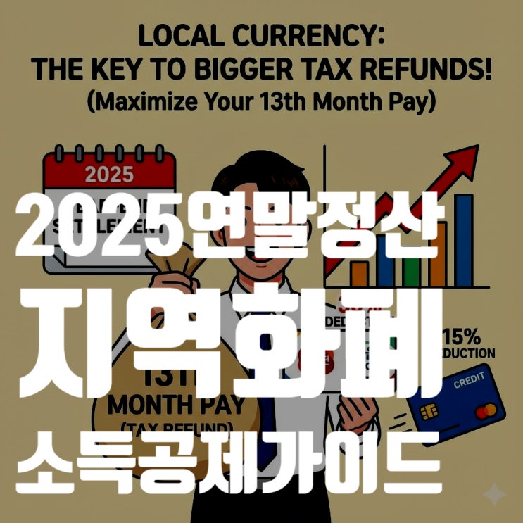  2025 연말정산 소득공제, 지역화폐로 30% 더 받는 법 (서울페이/동백전 필수 설정)