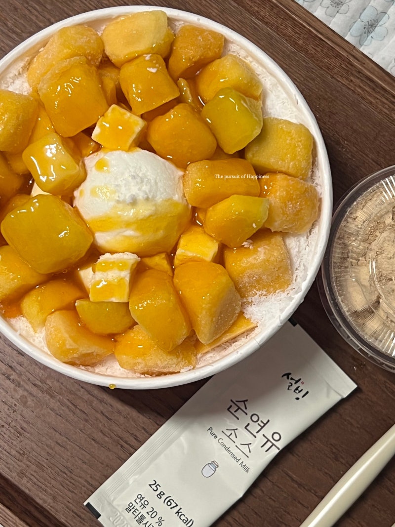설빙 메뉴 애플망고치즈설빙 설빙 망고빙수 냉동 칼로리 솔직후기