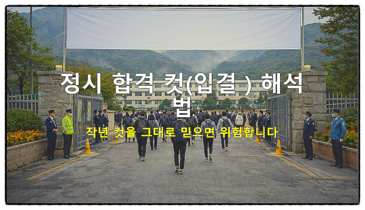  정시 합격컷(입결) 해석법: 작년 컷을 그대로 믿으면 위험합니다
