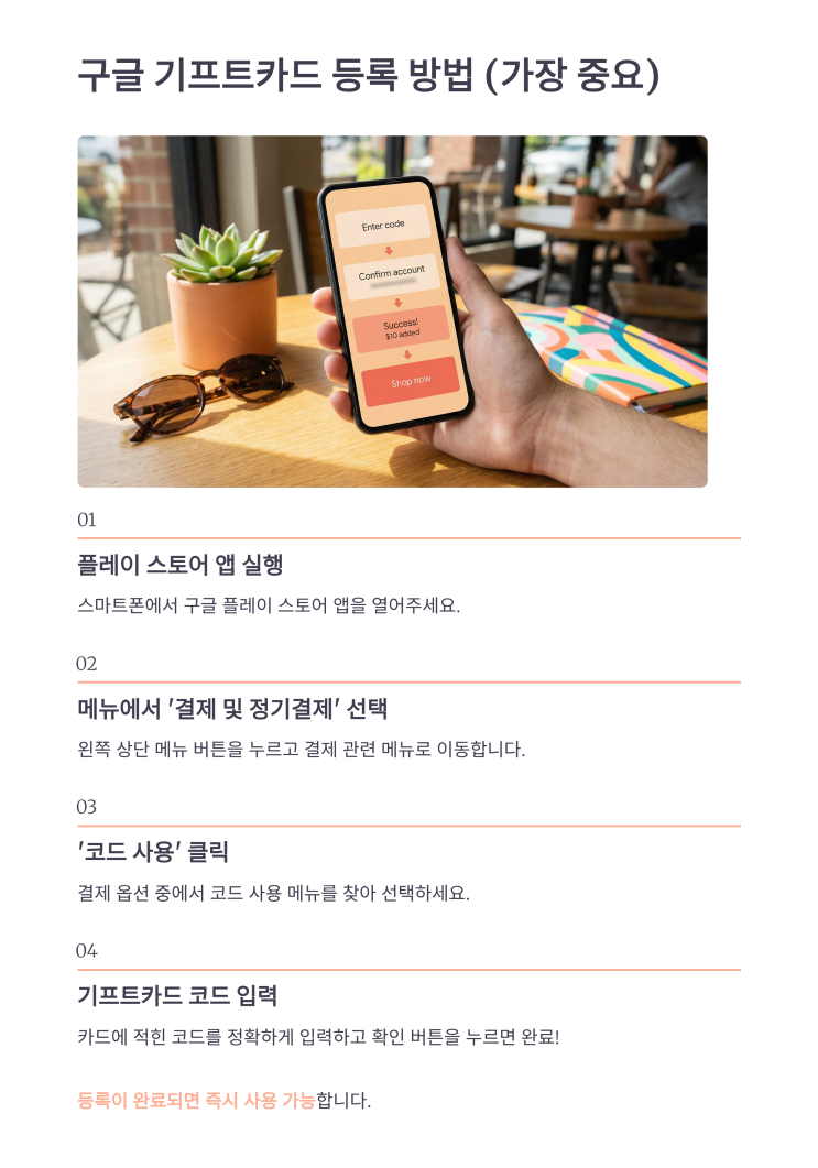  구글 기프트카드 등 사용법 총정리