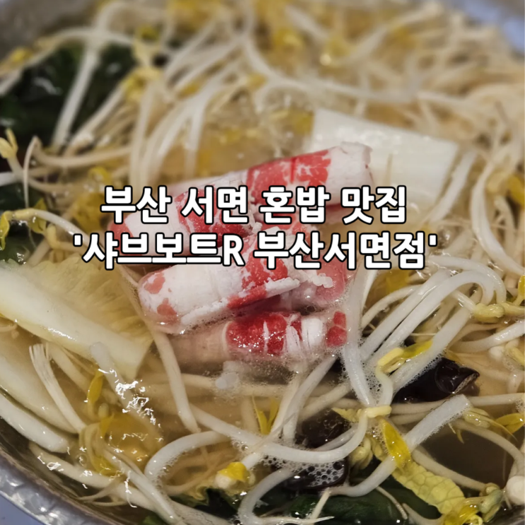  부산서면샤브샤브 혼밥 맛집｜샤브보트R 부산서면점 1인샤브샤브 후기