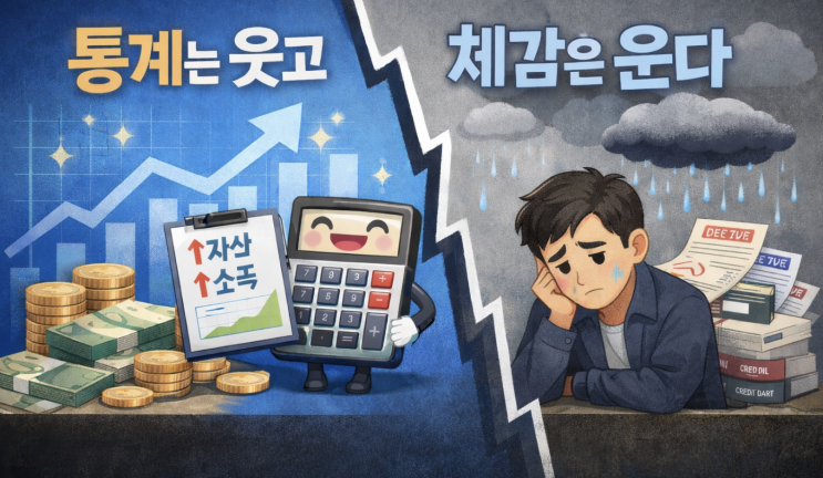 평균 <b>순자산 증가</b>, 나만 공감... 엇갈린 2025년 <b>가계</b>금융복지조사