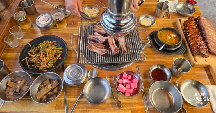  [수원 성균관대역 맛집] 홍구등갈비 본점 / 참나무 등갈비 소금구이, 황토 청국장 추천