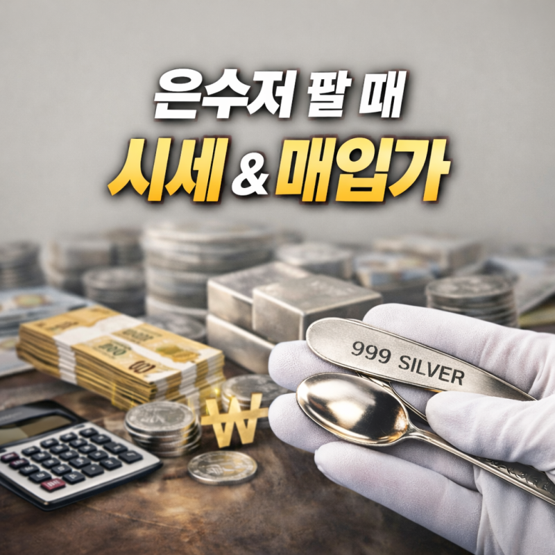 은수저 시세 값 확인 방법과 99% 팔때 매입 가격 총정리