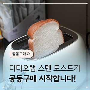 디디오랩 스텐 토스트기 공동구매 시작합니다!