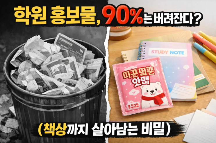  동탄 수원 학원 마케팅, 전단지 1,000장이 쓰레기통으로 가는 이유 (신학기 홍보 전략)