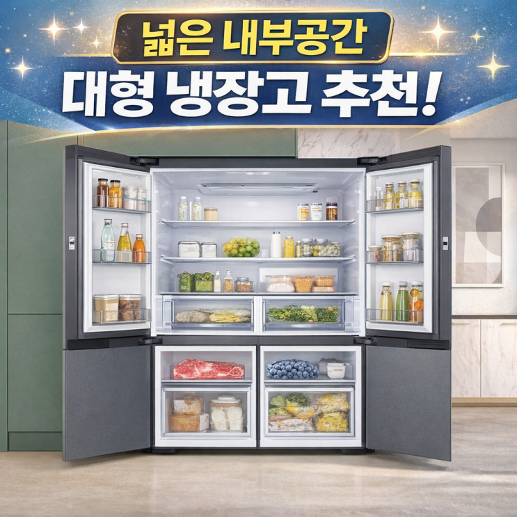  대형 냉장고 추천 넓은 내부공간 삼성 비스포크 4도어 할인제품