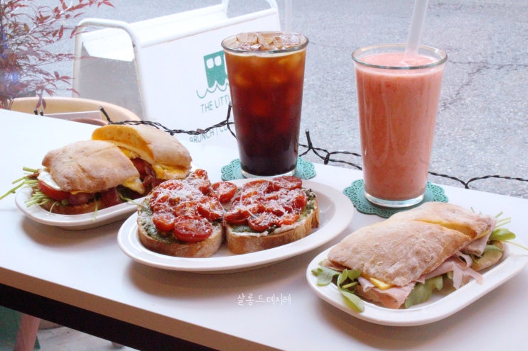  선릉역 브런치 맛집 대치동 카페 샌드위치 커피 포장 배달 가능한 더리틀포트
