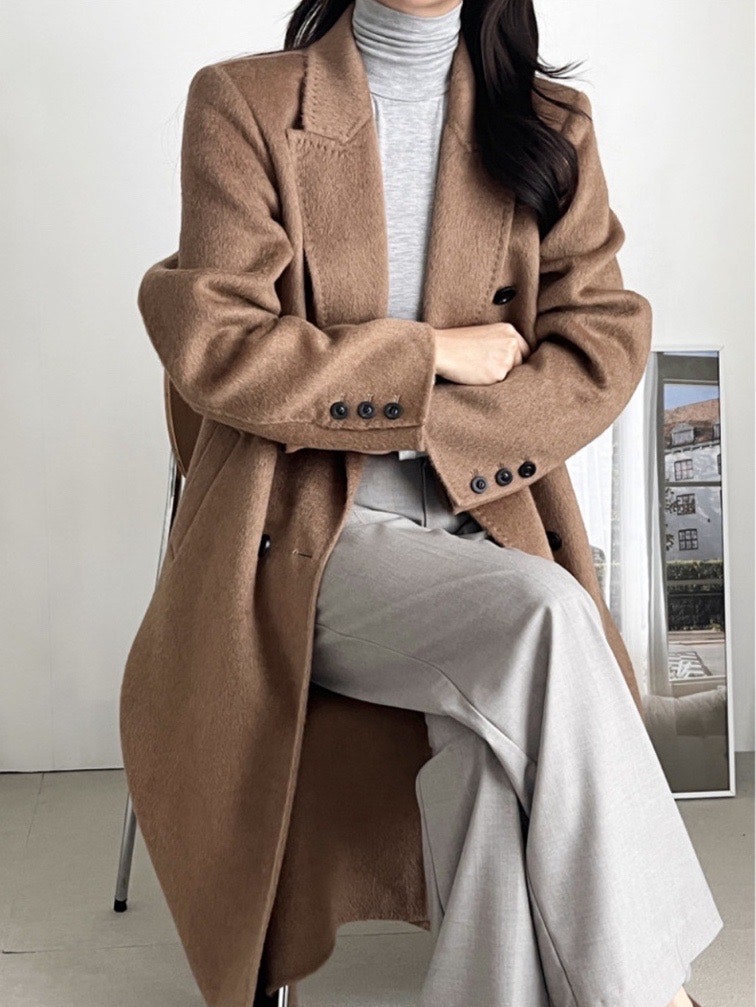 여성 캐시미어100코트 추천 겨울 롱코트 후기 분위기가 고급스러운 이유