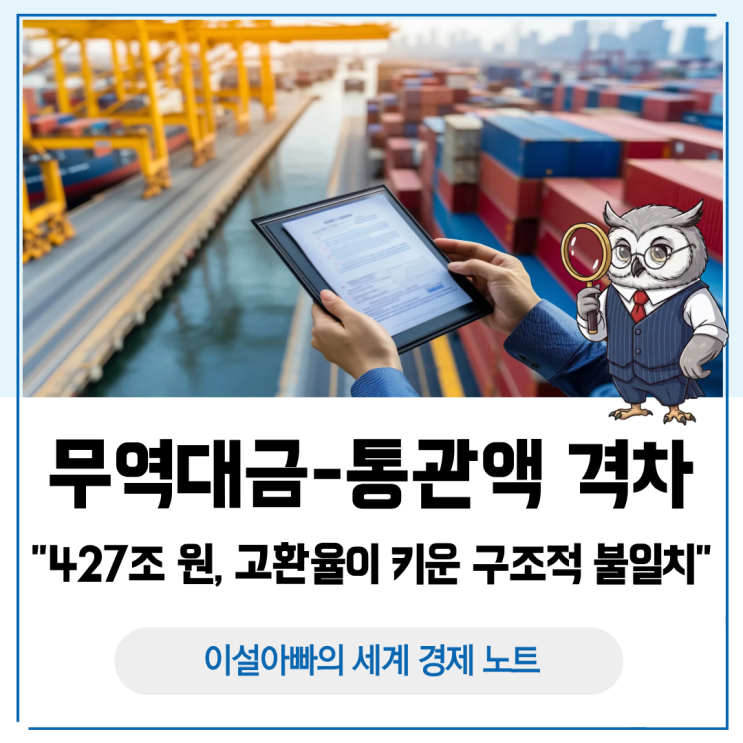  무역대금-통관액 격차 427조 원, 고환율이 키운 구조적 불일치