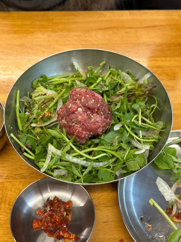  용산맛집 능동미나리신용산점 주말 웨이팅 후기