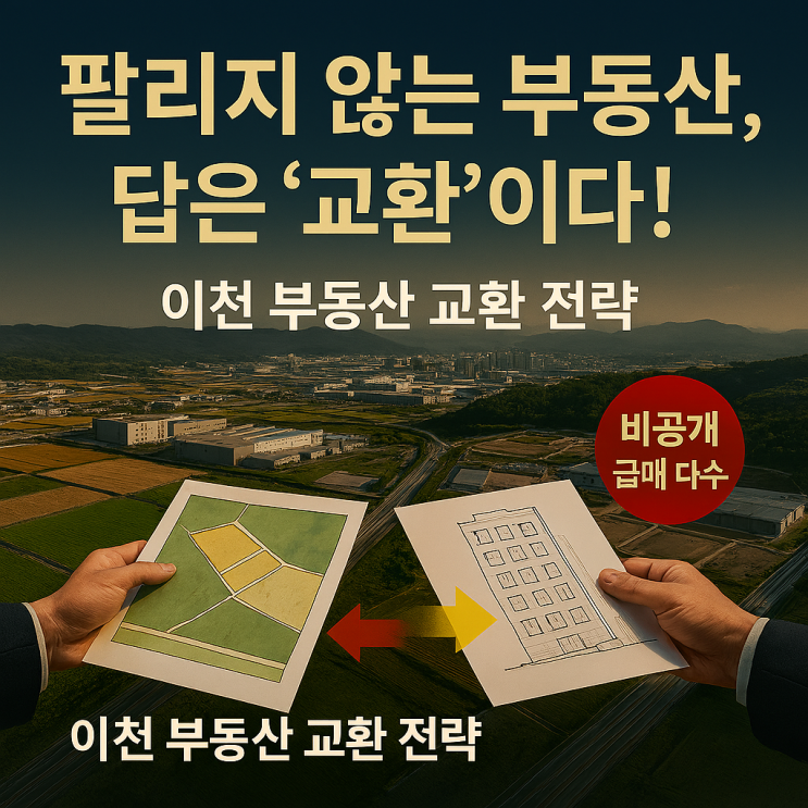  팔리지 않는 부동산, 답은 ‘교환’이다!이천 부동산 교환의 마법 — 이천IT부동산