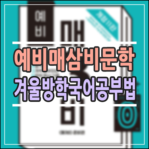  중3 겨울방학 국어 공부법, '예비매삼비' 하나로 비문학 기초 끝내기 (최신판 답지 PDF 포함)
