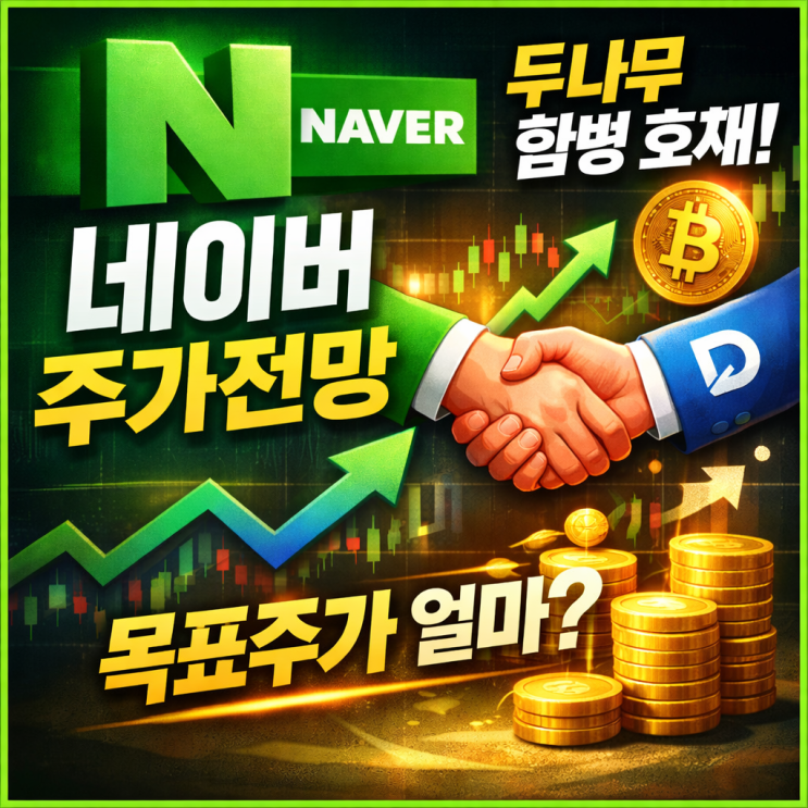  네이버 주가전망 분석, 두나무 합병 기대감은 어디까지 반영될까?