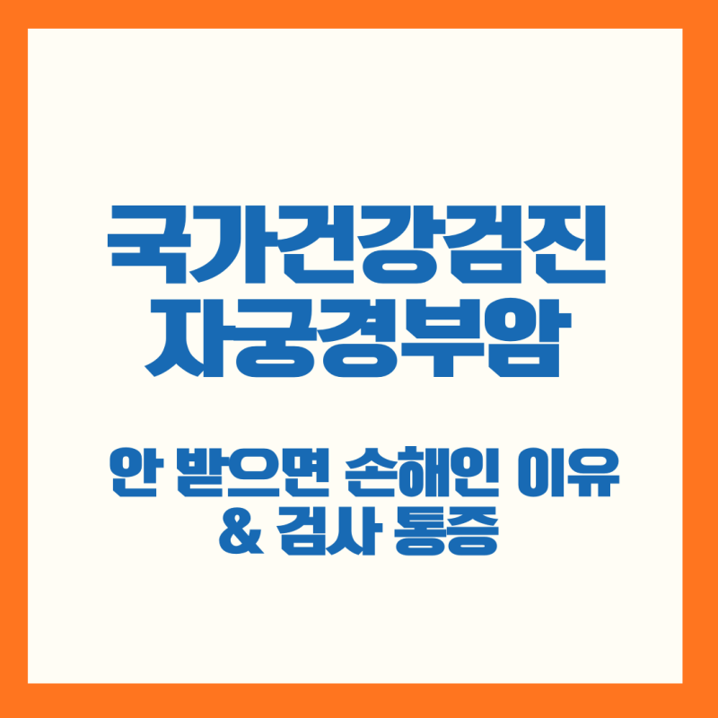 국가건강검진 자궁경부암, "20대도 무료인가요?" 안 받으면 손해인 이유 & 검사 통증 솔직 후....