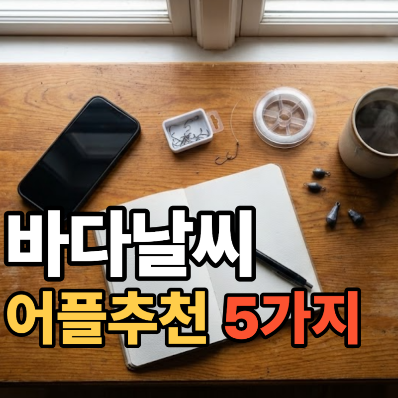 서해 출조 앞두고 깔아본 바다날씨 어플 5개, 결국 이 조합으로 정착했다