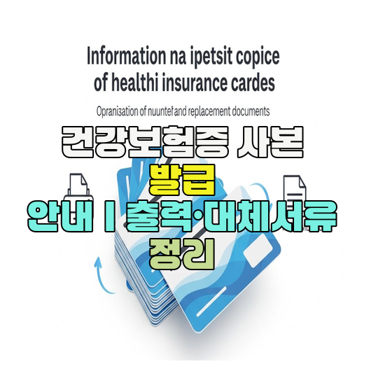  건강보험증 사본 발급 안내｜출력·대체서류 정리