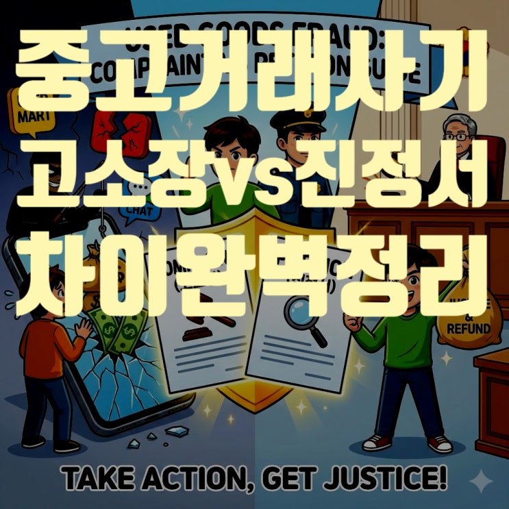  중고나라·당근 중고거래 사기, 고소장 vs 진정서 차이 완벽 정리